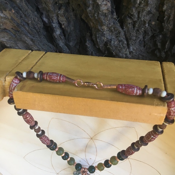 Tree agate wire wrapped necklace - Picture 4 of 6